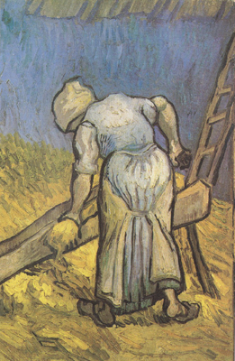 Peasant Woman Cutting Straw (nn04)